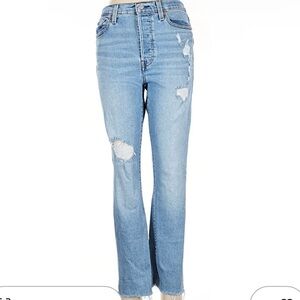 Levis Distressed Light Blue Jeans